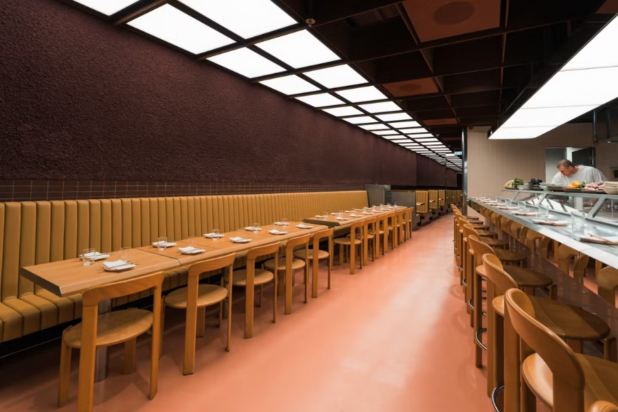the interior of always joy new restaurant in sheung wan