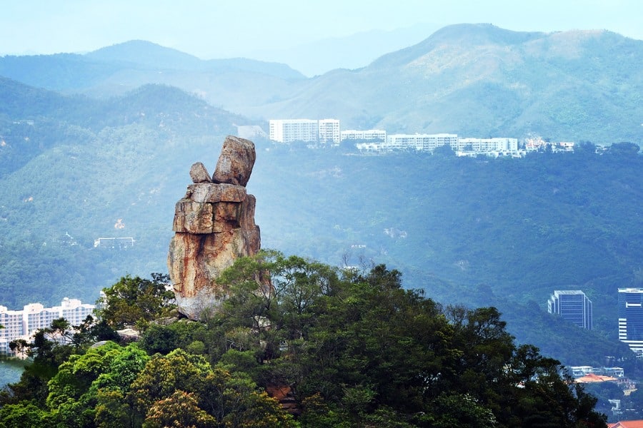 rock formation amah rock in sha tin