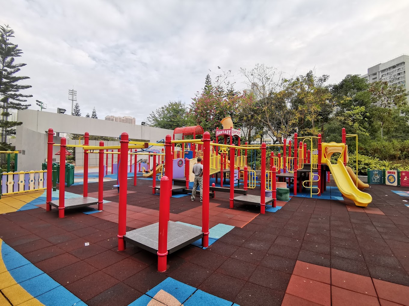the ma on shan playground is in picturesque surroundings