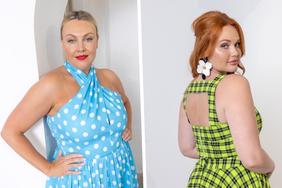 models wearing cherisse bobbins outfits mid-shot