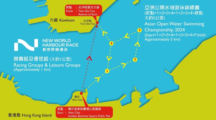2024 new world harbour race map