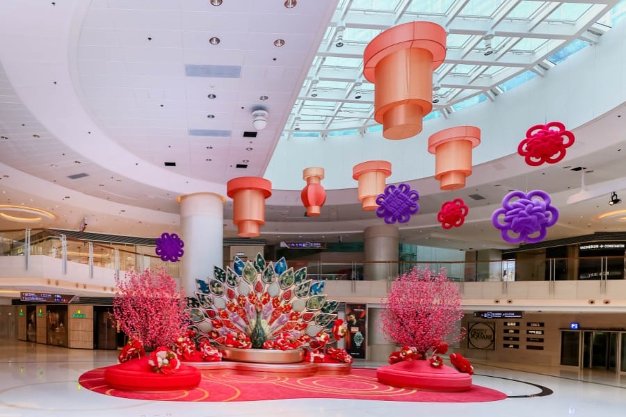 the embrace springtime with full vigour chinese new year display at elements mall in west kowloon