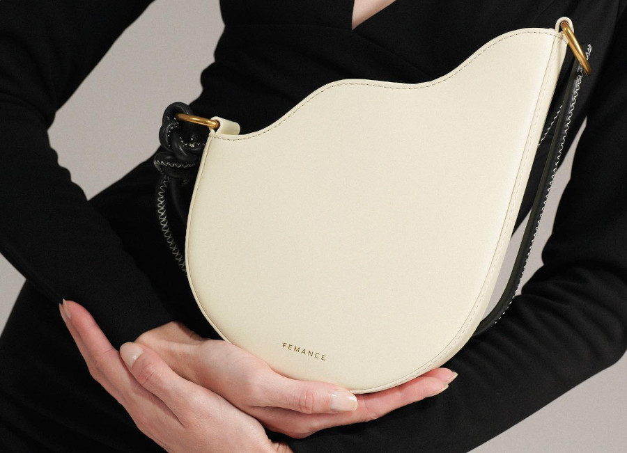 femance cream coloured calla purse