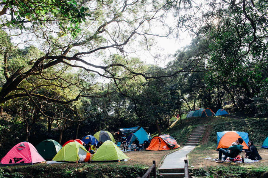 tents at gilwell campsite ma on shan