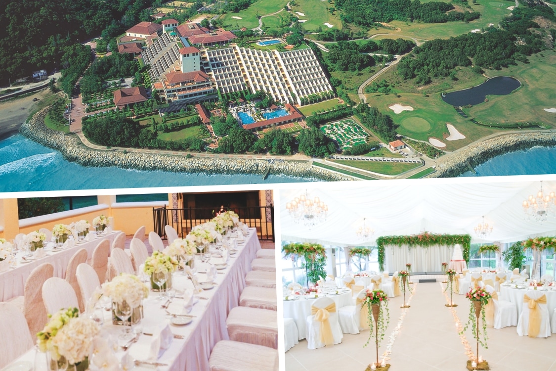 grand-coloane resort aerial view and wedding venues