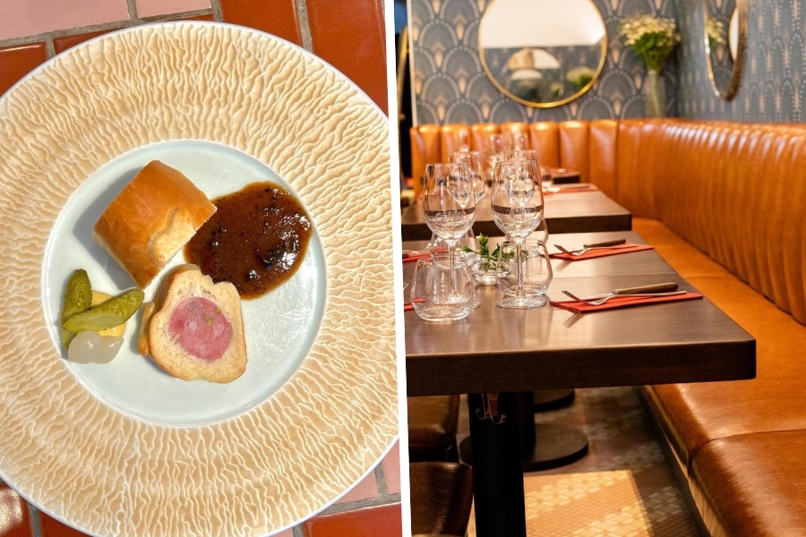 bouillon-bistro-parisien dish and interiors
