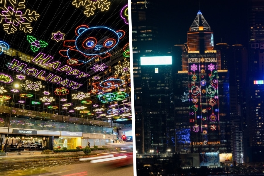 hong kong panda christmas displays 2024