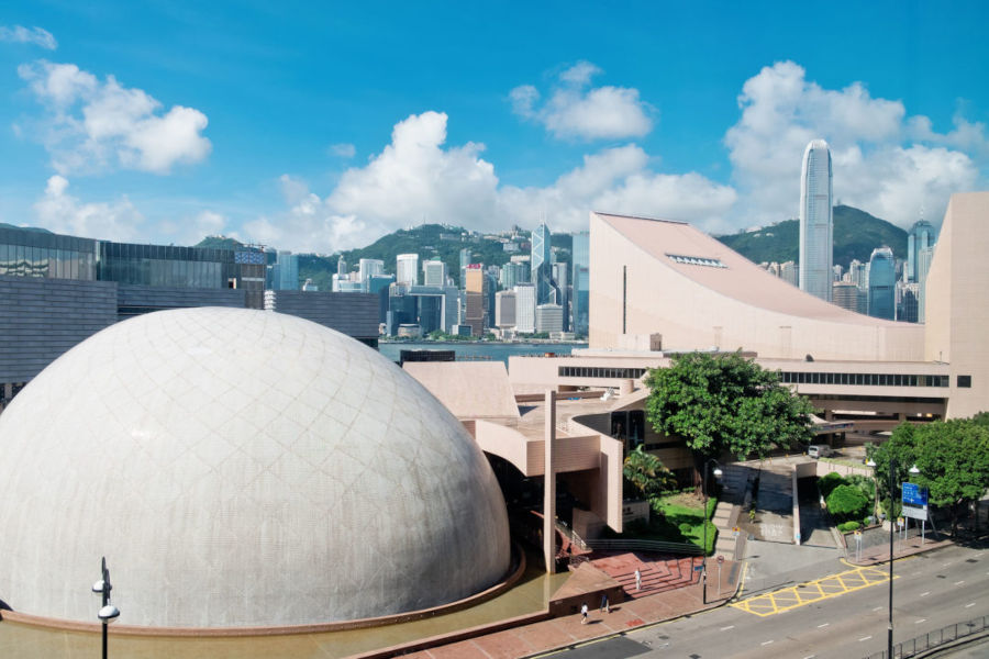 the egg-shape dome of hong kong space museum