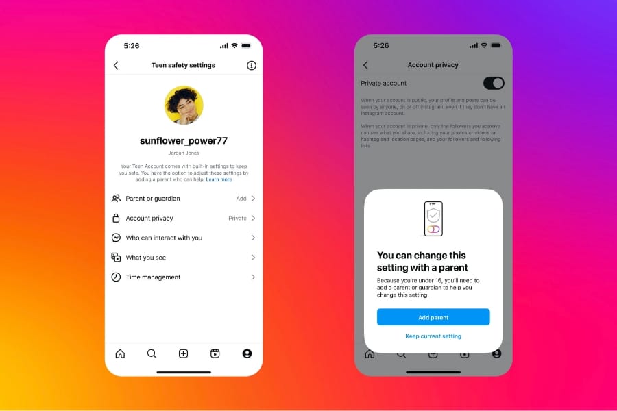 instagram teen accounts safety privacy settings