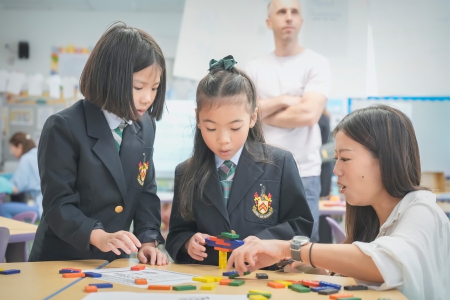 students in a class at malvern college hong kong