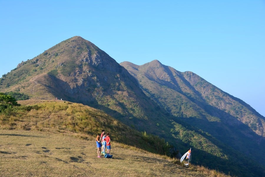 camping at ngoing ping in ma on shan