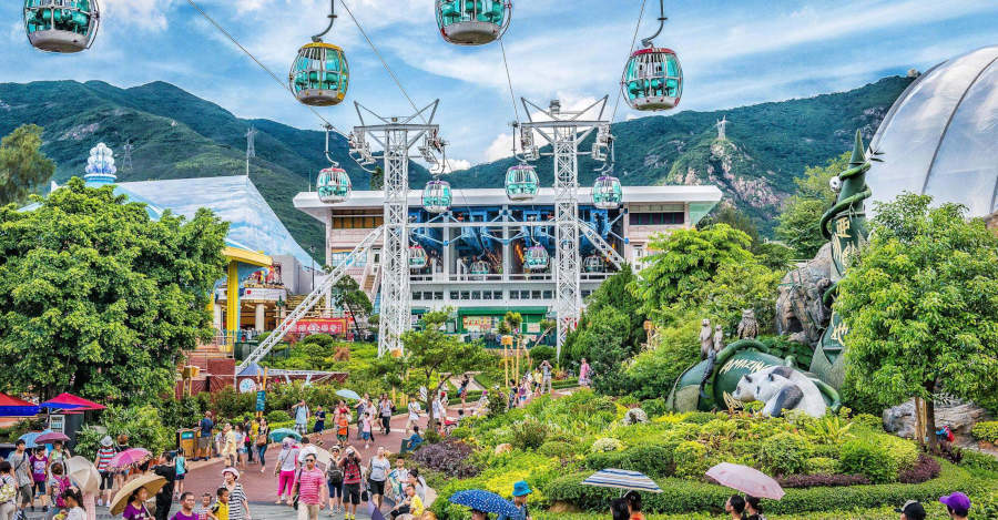 cable car station at ocean park