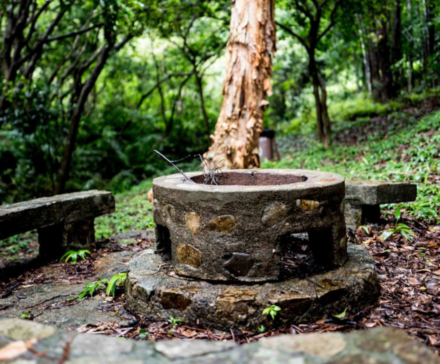 fire pit at pak fu tin campsite