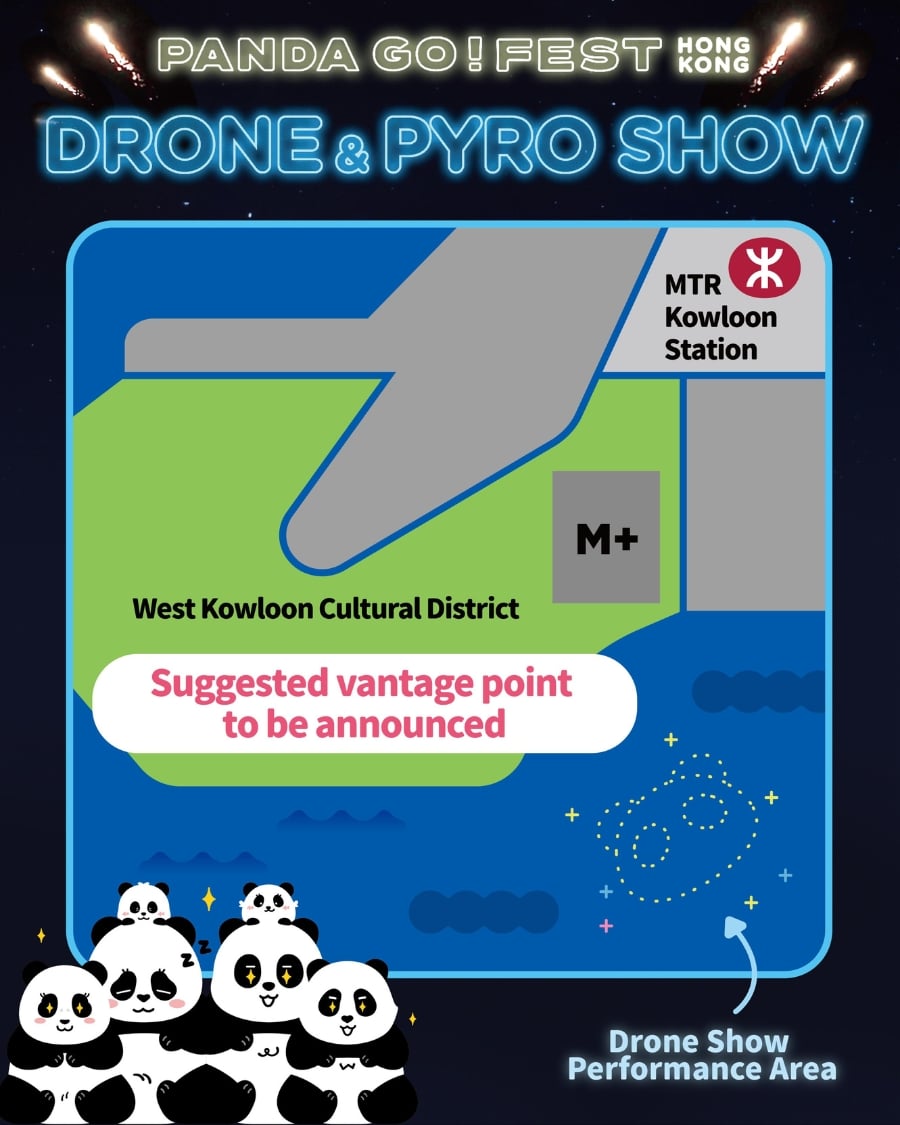 go panda fest hk drone show map
