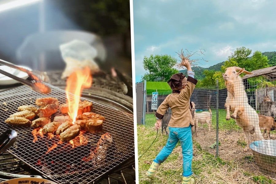 bbq and goat playground at jk club in pui o