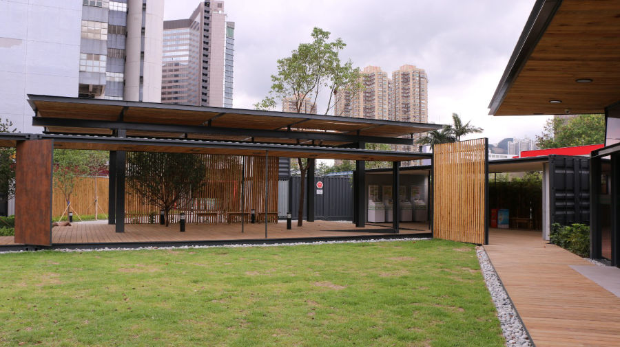 recycling station or community green station in sha tin