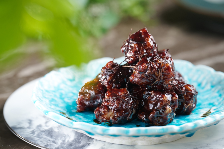 fried pork ribs at shanghai plus new restaurant in wan chai