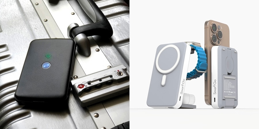 smartgo pokefi pocket wifi hotspot and onego quadcharge fold powerbank