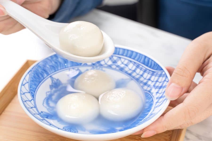 tangyuan sweet glutinous rice dumplings