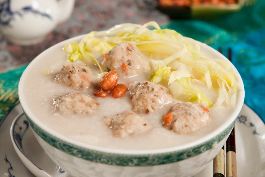 congee from tasty congee and noodle wantun shop hong kong