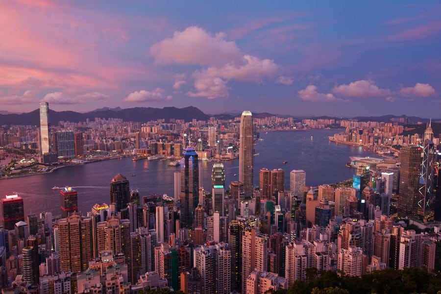 the peak central sunset hong kong