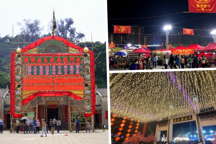 the lunar new year fair and celebration of birth of tin hau at tin hau temple plaza in tuen mun
