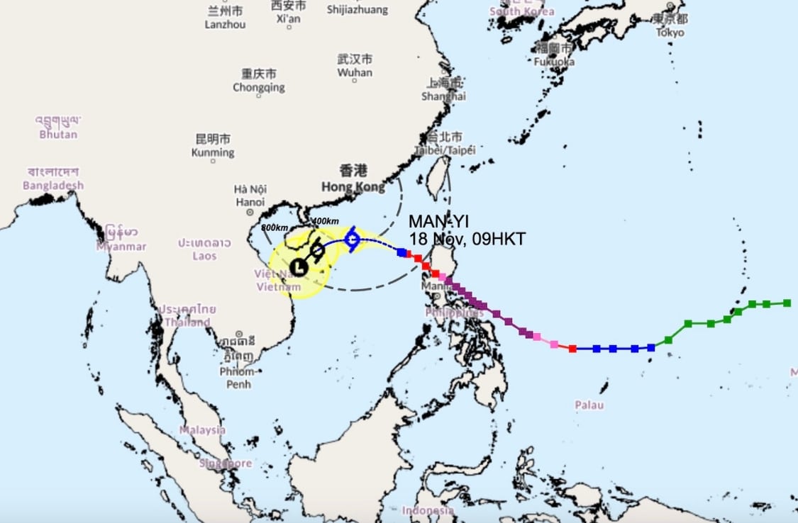 typhoon man-yi hong kong